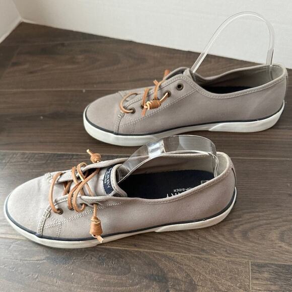 Sperry Top Sider Size 9.5M Pier View Slip On Low Top Flat Canvas Sneaker Gray - Picture 6 of 12